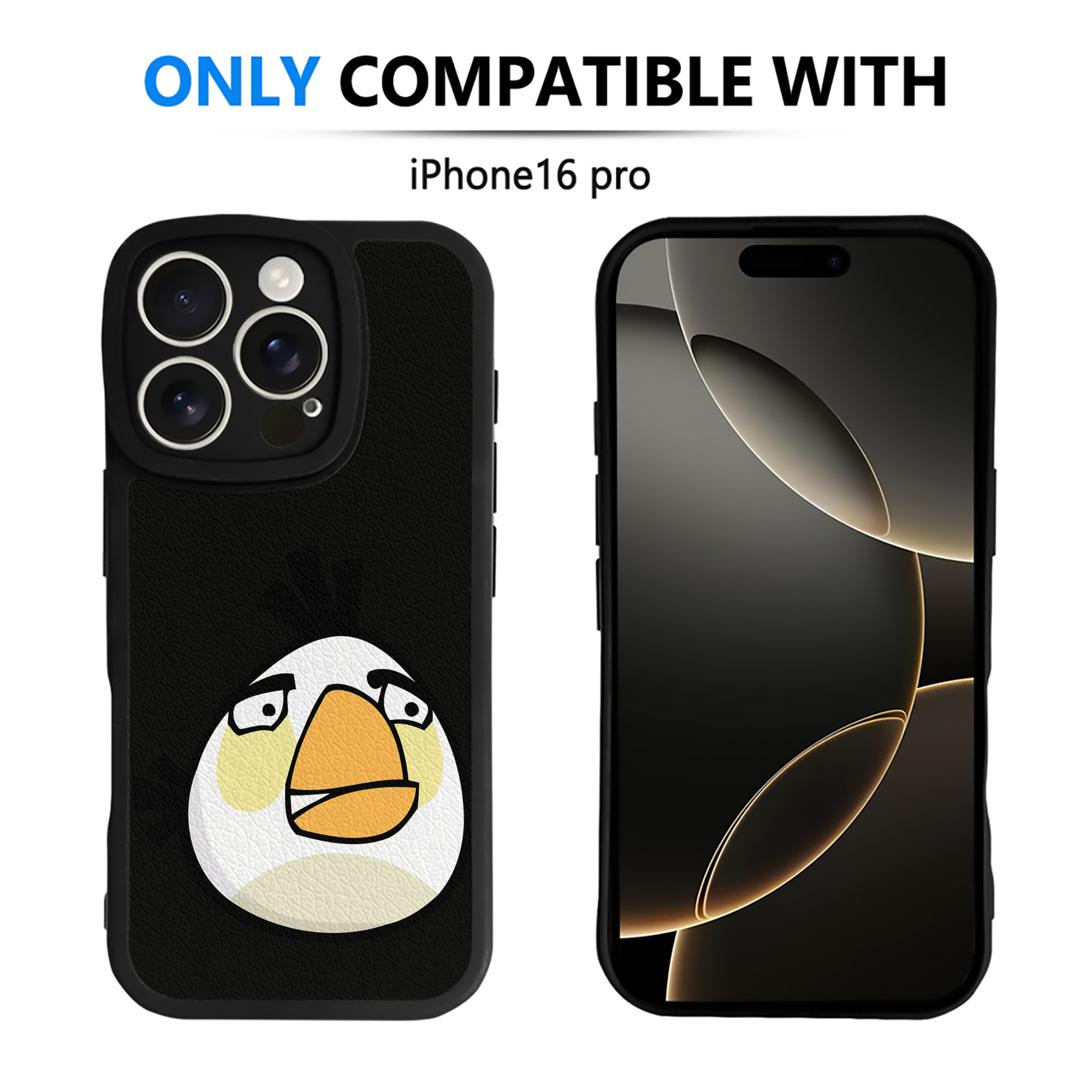 （画像用） Angry Birds アングリーバード 【iPhone 16シリーズ対応】シリコンスマホケース（レザー調） 材質：シリコン